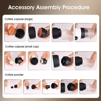 3-in-1 Capsule Powder Travel Coffee Maker